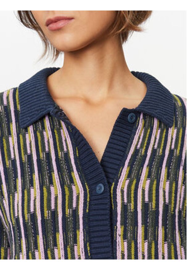 Vans Kardigan Alta Chunky Knit Cardigan VN000F6ZLKZ1 Granatowy Regular Fit. Kolor: niebieski. Materiał: bawełna