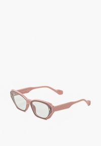 Born2be - Różowe Prostokątne Okulary Przeciwsłoneczne Favordia. Kształt: prostokątne. Kolor: różowy