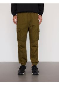 Reserved - Spodnie cargo jogger - zielony. Kolor: zielony. Materiał: bawełna #1
