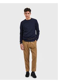 Selected Homme Sweter Jerome 16085464 Granatowy Regular Fit. Kolor: niebieski. Materiał: bawełna #6