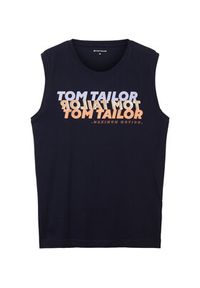 Tom Tailor Tank top 1036574 Granatowy Regular Fit. Kolor: niebieski. Materiał: bawełna #5
