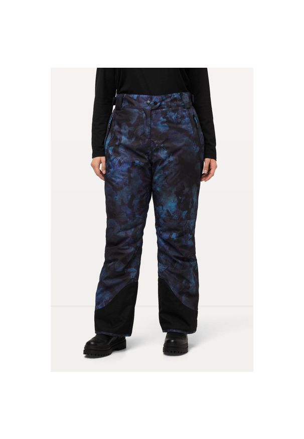 ULLA POPKEN - Damskie Spodnie funkcyjne spodnie narciarskie wodoodporne zapięcie na rzep. Kolekcja: plus size. Kolor: wielokolorowy, niebieski, turkusowy. Materiał: poliester, materiał. Sezon: zima. Sport: narciarstwo