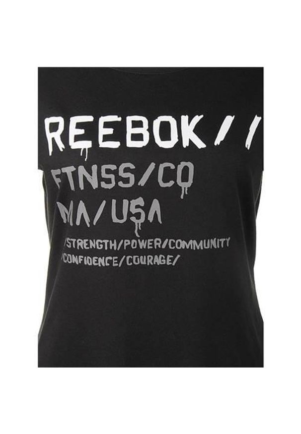Koszulka sportowa damska Reebok Wor C Com Tee. Kolor: czarny. Długość rękawa: krótki rękaw. Długość: krótkie