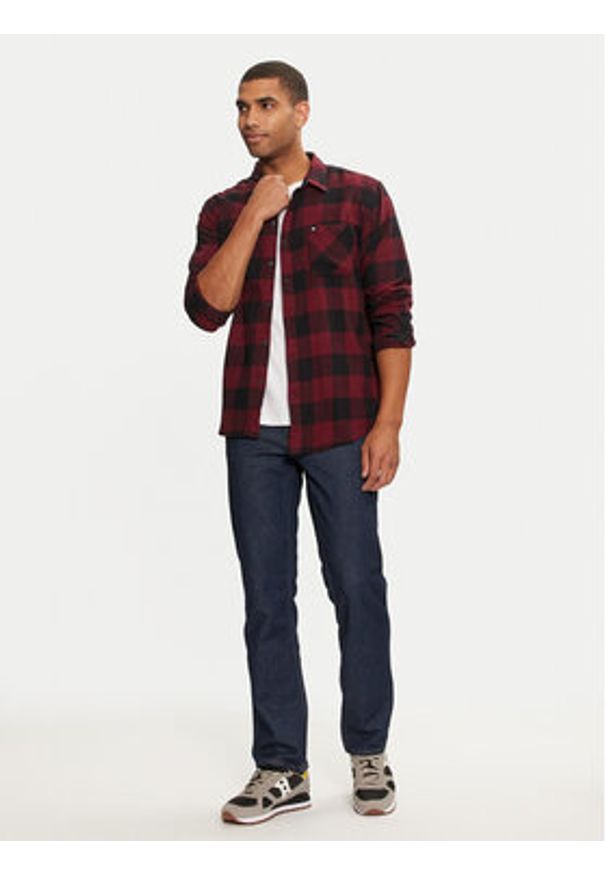 Quiksilver Koszula Buffalo Classic AQYWT03369 Bordowy Regular Fit. Kolor: czerwony. Materiał: bawełna