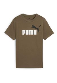 Koszulka Puma Ess 2 Color No.1 Logo Tee B, Dzieci. Kolor: brązowy. Materiał: materiał, bawełna