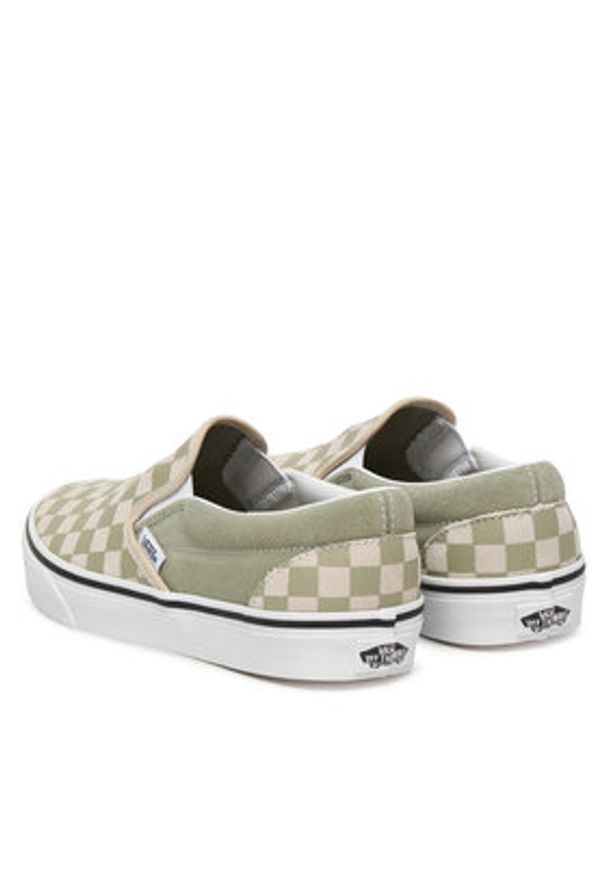 Vans Tenisówki Classic Slip-On VN000D6YFSG1 Zielony. Zapięcie: bez zapięcia. Kolor: zielony. Materiał: skóra, zamsz