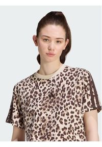 Adidas - adidas T-Shirt Seasonal Essentials Animal Print KH1549 Beżowy Regular Fit. Kolor: beżowy. Materiał: bawełna. Wzór: nadruk #4