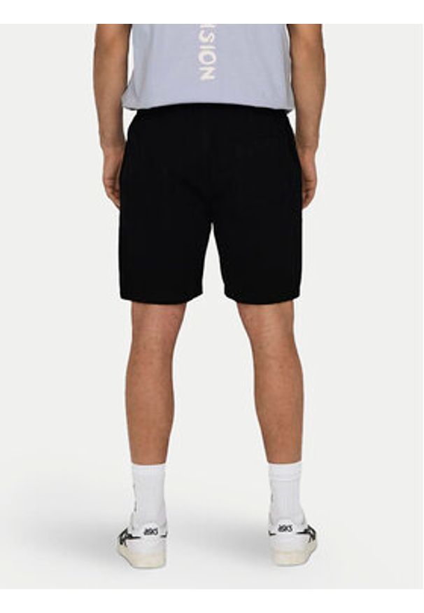 Only & Sons Szorty materiałowe Tel 22027949 Czarny Regular Fit. Kolor: czarny. Materiał: bawełna