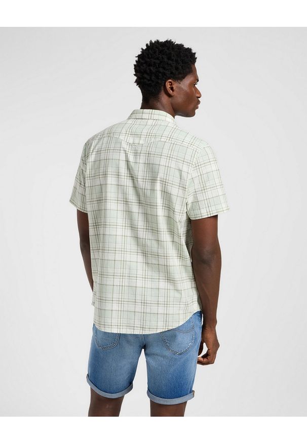 Lee - MESKA KOSZULA LEE SS WESTERN SHIRT MERCANTILE SAGE OM 112364120