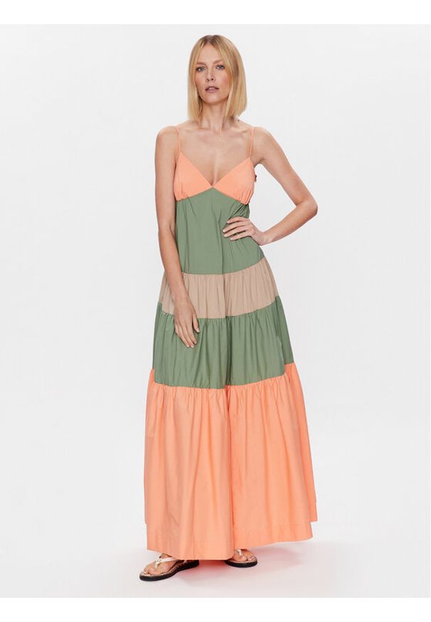 TwinSet - TWINSET Sukienka letnia 231LM2HBB Kolorowy Relaxed Fit. Materiał: bawełna, syntetyk. Wzór: kolorowy. Sezon: lato