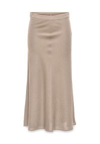 only - ONLY Spódnica midi Goa 15363690 Beżowy Regular Fit. Kolor: beżowy. Materiał: wiskoza #6