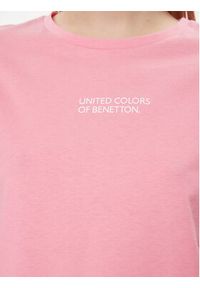 United Colors of Benetton - United Colors Of Benetton Koszulka piżamowa 30963M04R Różowy Regular Fit. Kolor: różowy. Materiał: bawełna