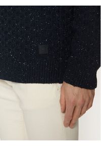 Tom Tailor Sweter 1044537 Granatowy Regular Fit. Kolor: niebieski. Materiał: bawełna, syntetyk