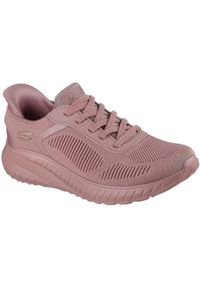 skechers - Adidasy Skechers Bobs Squad Chaos - C, Kobiety. Kolor: różowy. Materiał: materiał. Sport: fitness