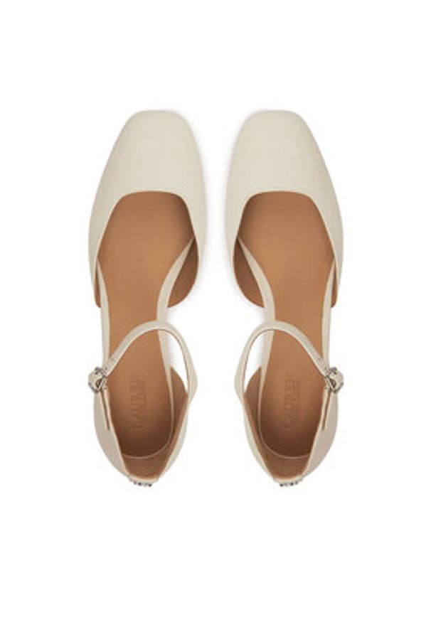 Lauren Ralph Lauren - LAUREN RALPH LAUREN Półbuty Emellie 802966877002 Biały. Kolor: biały. Materiał: skóra