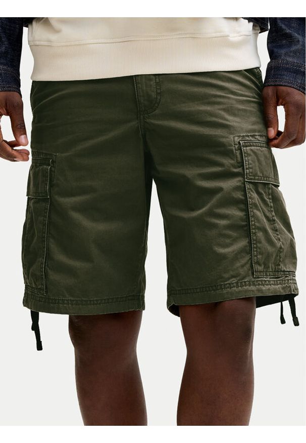 Jack & Jones Szorty materiałowe Cole Frank 12291369 Zielony Regular Fit. Kolor: zielony. Materiał: bawełna