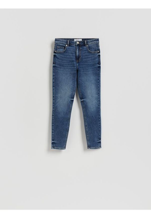 Reserved - Jeans slim fit mid rise - niebieski. Kolor: niebieski