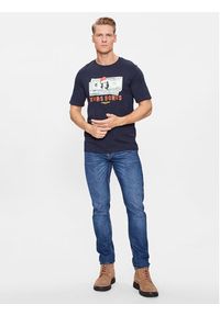 Jack & Jones - Jack&Jones T-Shirt 12246605 Granatowy Standard Fit. Kolor: niebieski. Materiał: bawełna