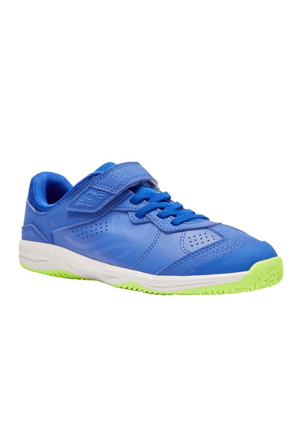 ARTENGO - Buty sportowe dla dzieci Artengo TS160 JR. Okazja: na co dzień. Zapięcie: rzepy. Kolor: wielokolorowy, żółty, niebieski. Materiał: kauczuk. Szerokość cholewki: normalna