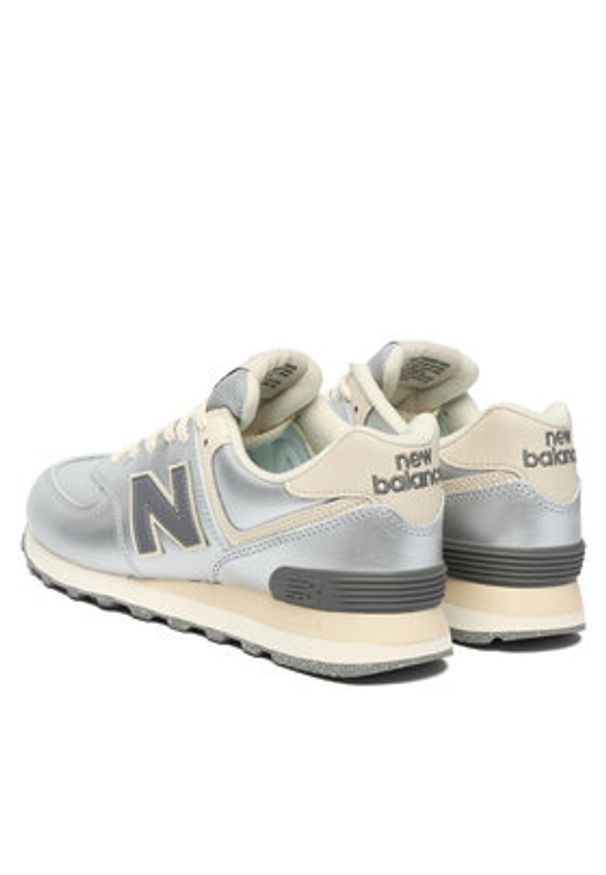 New Balance Sneakersy WL574MLG Srebrny. Kolor: srebrny. Materiał: skóra. Model: New Balance 574