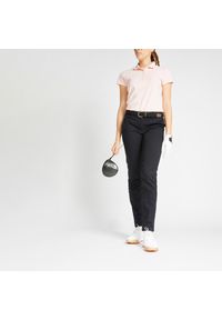 INESIS - Spodnie do golfa damskie MW500. Kolor: czarny. Materiał: elastan, poliester, bawełna, materiał. Sport: golf