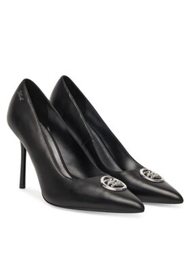 Karl Lagerfeld - KARL LAGERFELD Szpilki Sarabande KL30917A Czarny. Kolor: czarny. Materiał: skóra. Obcas: na szpilce