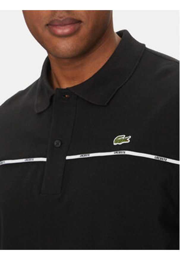Lacoste Polo PH9863 Czarny Regular Fit. Typ kołnierza: polo. Kolor: czarny. Materiał: bawełna