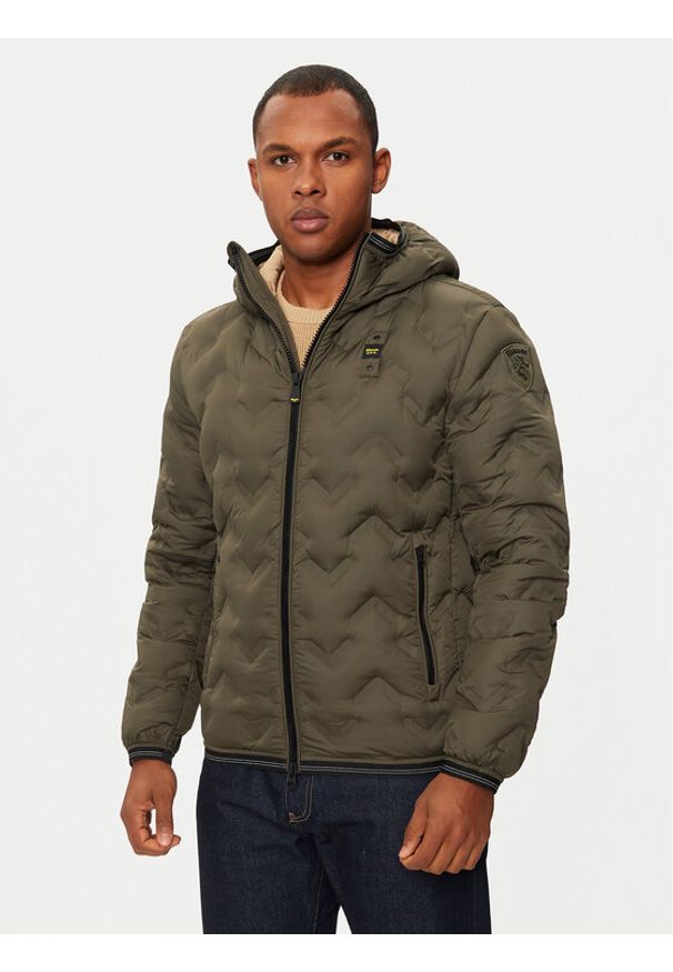 Blauer Kurtka puchowa 24WBLUC03125 683 Khaki Regular Fit. Kolor: brązowy. Materiał: syntetyk