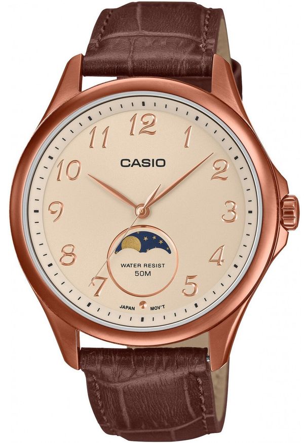 Zegarek męski Casio MTP-M110RL-5AVER brązowy. Kolor: brązowy