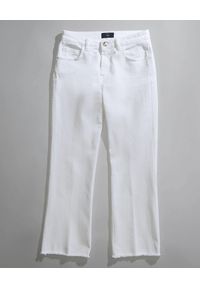 FAY - Białe spodnie z postrzępionymi nogawkami. Kolor: biały. Styl: klasyczny #6