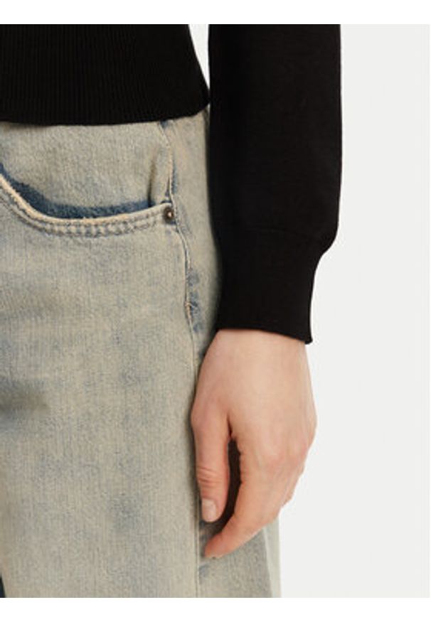 only - ONLY Sweter Gila 15339512 Czarny Regular Fit. Kolor: czarny. Materiał: syntetyk, wiskoza