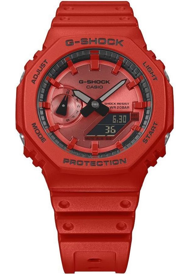 Zegarek Casio Zegarek Męski Casio G-Shock Carbon Core Guard GA-2100RRB-4A (Koperta 45,4 mm)