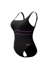 Damski kostium kąpielowy 1-częściowy Speedo Eco New Contour Eclipse 1P. Kolor: wielokolorowy, czarny, różowy #1