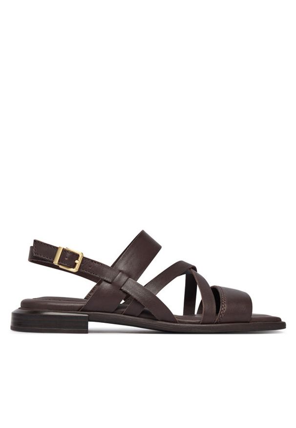 Clarks Sandały Ariany Strap 26185801 Brązowy. Kolor: brązowy. Materiał: skóra