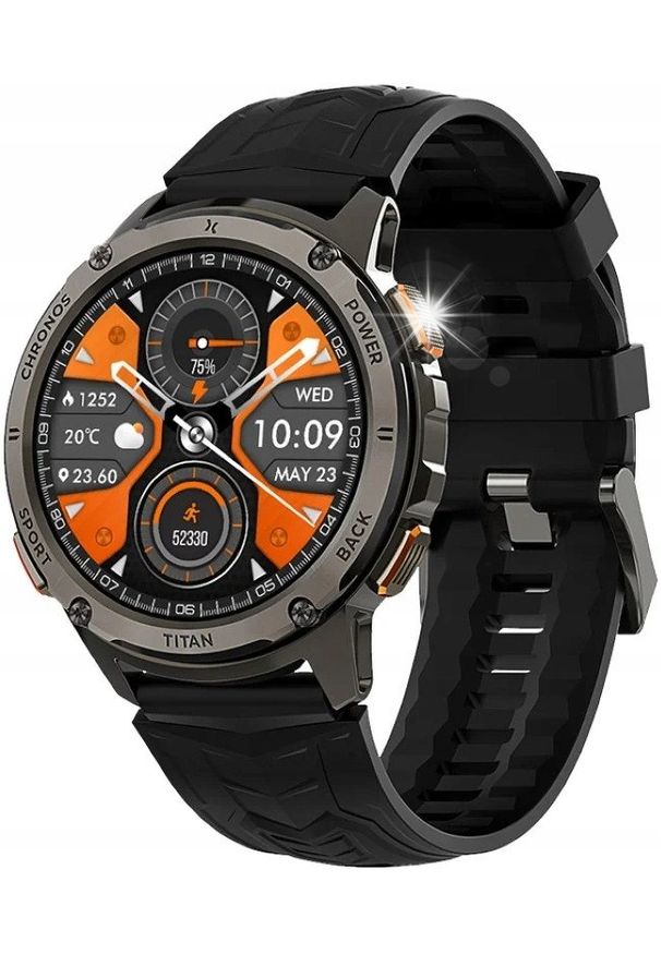 Smartwatch Maxcom Smartwatch Maxcom FW110 Titan Chronos 450 mAh 1.43 AMOLED ATS3085L Czarny. Rodzaj zegarka: smartwatch. Kolor: czarny