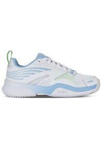 Buty do tenisa damskie K-Swiss Speedex Hb. Kolor: biały. Materiał: materiał, syntetyk. Szerokość cholewki: normalna. Sport: tenis