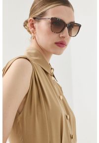 Burberry okulary przeciwsłoneczne damskie kolor brązowy. Kolor: brązowy #1
