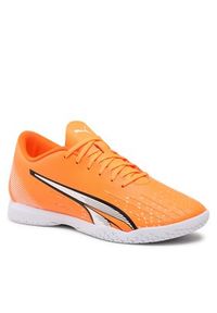 Puma Buty do piłki nożnej Ultra Play It Ultra 107227 01 Pomarańczowy. Kolor: pomarańczowy. Materiał: skóra