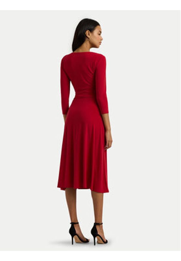 Lauren Ralph Lauren - LAUREN RALPH LAUREN Sukienka codzienna 250769904040 Czerwony Regular Fit. Okazja: na co dzień. Kolor: czerwony. Materiał: syntetyk. Typ sukienki: proste. Styl: casual