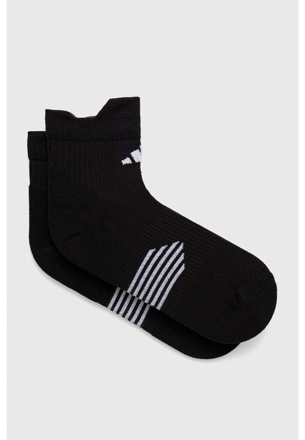 adidas Performance skarpetki. Kolor: czarny. Materiał: skóra, materiał