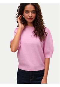Vero Moda Sweter Doffy 10278313 Różowy Regular Fit. Kolor: różowy. Materiał: syntetyk #4