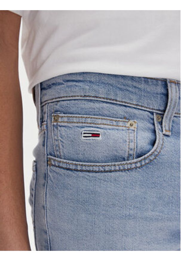 Tommy Jeans Szorty jeansowe Scanton DM0DM20954 Niebieski Slim Fit. Kolor: niebieski. Materiał: bawełna