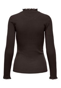 only - ONLY Bluzka Leslie 15277888 Brązowy Regular Fit. Kolor: brązowy. Materiał: bawełna #3