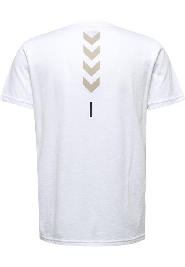 Koszulka Treningowa Męska T-shirt Hummel Callum Cotton. Kolor: biały. Materiał: bawełna, jersey, materiał. Wzór: nadruk