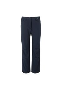 Regatta - Spodnie Na Piesze Wędrówki Dziecięce Softshell. Kolor: niebieski. Materiał: softshell. Sezon: lato. Sport: turystyka piesza #1