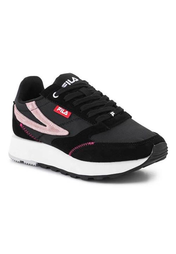Buty do chodzenia damskie Fila Run Formation. Zapięcie: sznurówki. Kolor: czarny. Materiał: materiał, skóra, tkanina, syntetyk. Szerokość cholewki: normalna. Sport: turystyka piesza, bieganie