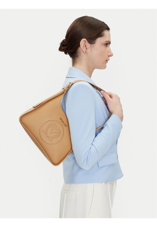 Love Moschino - LOVE MOSCHINO Torebka JC4066PP1ML1210A Beżowy. Kolor: beżowy. Materiał: skórzane