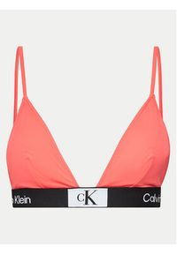 Calvin Klein Swimwear Góra od bikini KW0KW02451 Koralowy. Kolor: pomarańczowy. Materiał: syntetyk