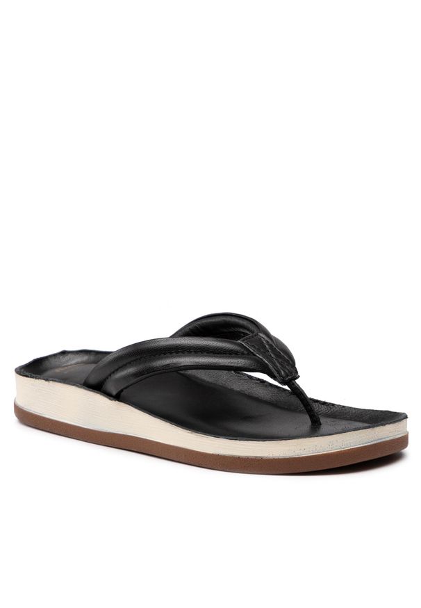 Bata - Japonki BATA - 5646664 Black. Kolor: czarny. Materiał: skóra