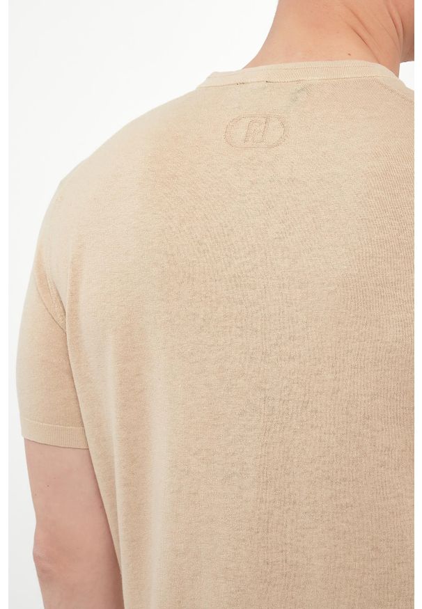 Liu Jo - T-shirt męski z lnem LIU JO. Materiał: len